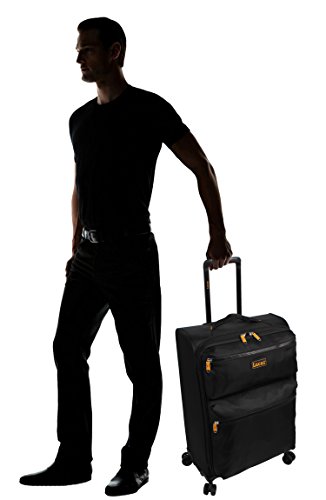 LUCAS Designer Luggage Collection - Expandable 28 Inch Softside Bag - Durable Large Ultra Lightweight Checked Suitcase with 8-Rolling Spinner Wheels L3841-01-28U の商品画像 6