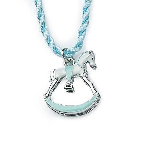 HERVIT Colgante Caballete Metal 4 cm Azul/ARG. - Paquete de 6 Unidades.