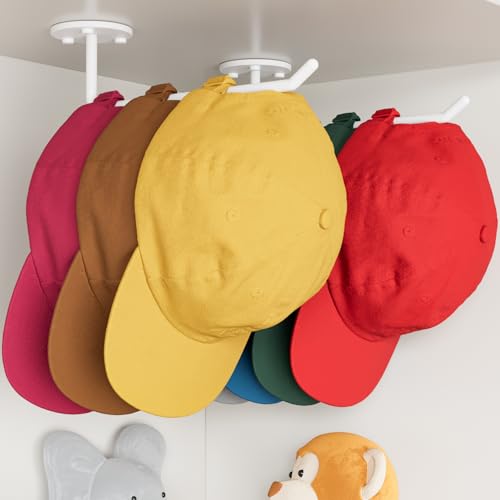 Lumigens Organizador de chapéus para bonés de beisebol, suporte de chapéu para parede/ganchos para p