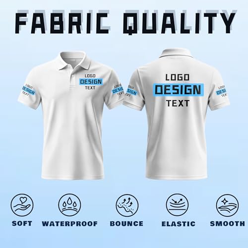 Custom Polo Shirts for Men Women Youth Design Your Own Golf Jersey Personalized Team Uniform Business Work Shirt miniatura 3