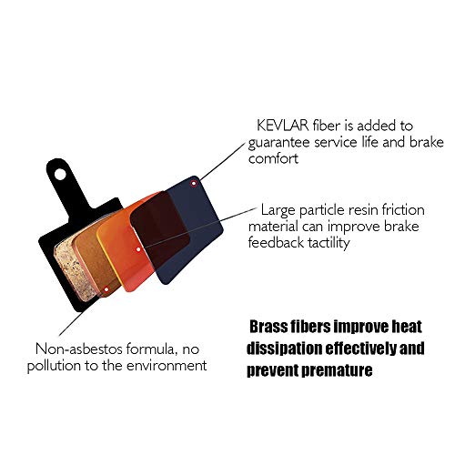ERYUE Pastilhas de freio,Par de Bicicleta Resina Disco Pastilhas de Freio Disco Fricção Placa Acessó
