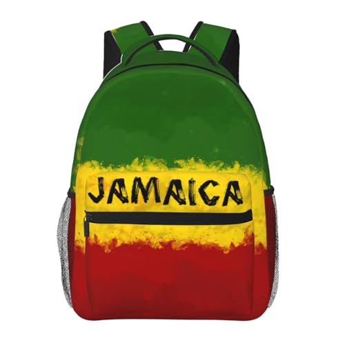 Jamaica Flag Backpack for Travel Lightweight Bookbag Large Capacity Patriotic Bag Casual Daypack