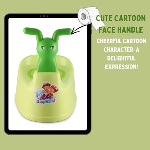 Image of Nabhya Potty Toilet Trainer Seat /Chair with Lid and High Back Support for Toddler Boys Girls (Age 7 Months to 3 Years) (Green)