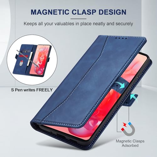 Image of Jasonyu Flip Wallet Case for Moto G Stylus 5G (2024),Blue