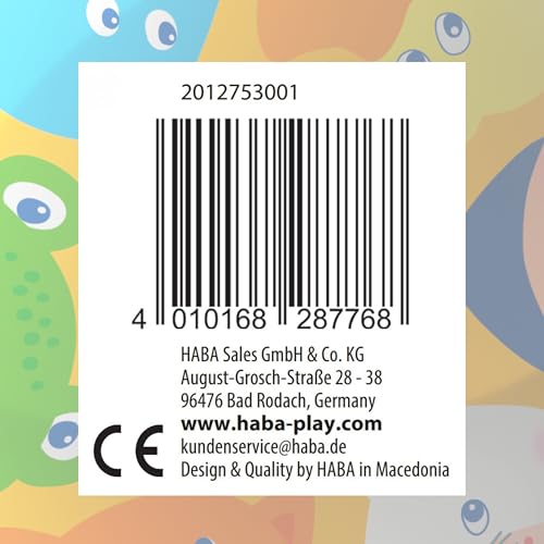 HABA Kinderball Tierfreunde – 14 cm bunter Ball mit Ventil – Fördert Motorik & Beweglichkeit ab 2 Jahren – Idealer Indoor-Spielball – 2012753001