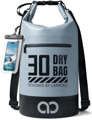 Lamicall Dry Bag, wasserdichte Tasche Beutel - 5L/10L/20L/30L/40L Drybag | [Robust & Kratzfest] Wasserfester Rucksack Waterproof Bag für Wassersport/Strand/Bootsport, Freie 100% wa