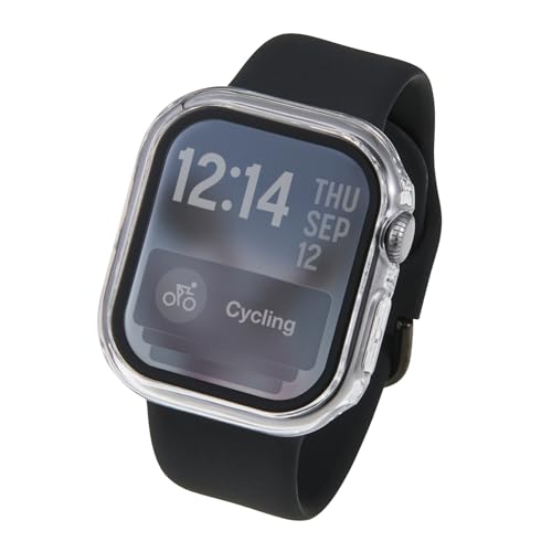 エレコム Apple Watch 保護ケース 42mm [Apple Watch Series 11/10 対応] フルカバー プレミアムガラス 10H 光沢 指紋防止 飛散防止 クリア AW-25BFCGCR