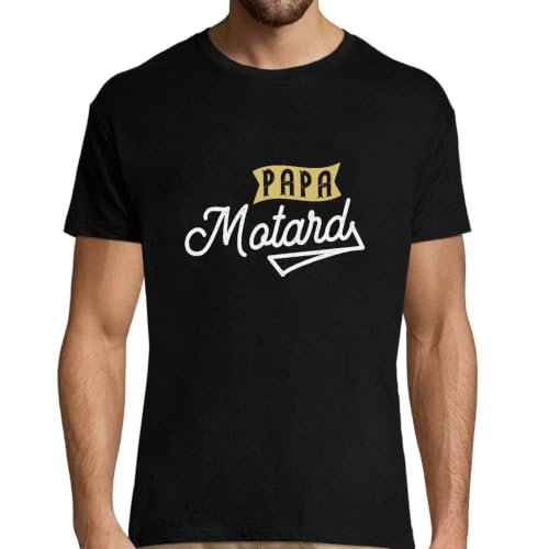 T-Shirt Homme Papa Motard idée cadeau fête des pères anniversaire original