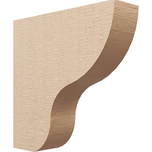 5"W x 20"D x 20"H Thin Greensboro Rough Cedar Woodgrain TimberThane Corbel, Primed Tan