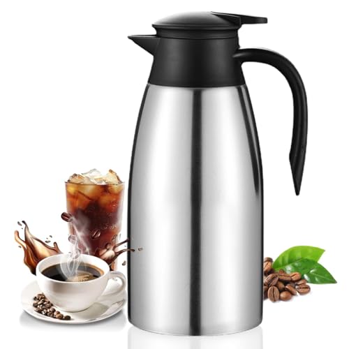 Catálogo para Comprar On-line Jarras para el té y el café de esta semana. 45 MXHOMECHO Jarra Térmica para Café,Jarra Aislada De Acero Inoxidable De 1.5 L Con Tapa Hermética, para café, agua caliente, té, bebidas calientes, mantener 12 horas calientes,...