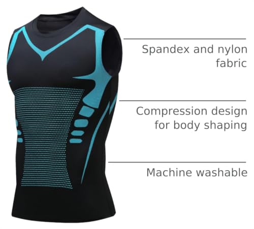 Image of Compression Shirt Men Slimming Body Shaper Vest Crewneck Workout Tank Top