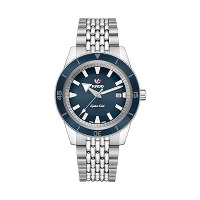 Rado Men's Captain Cook 42mm Steel Bracelet & Case Sapphire Crystal Automatic Blue Dial Watch R32505203