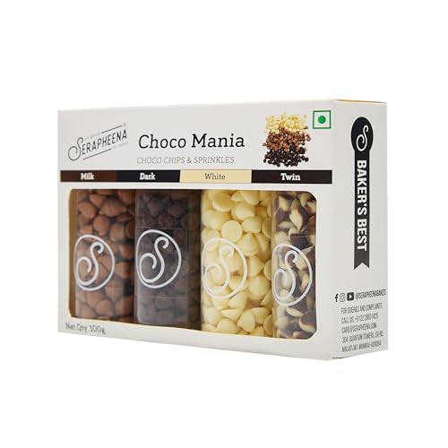 Image of Serapheena Choco Chips Sprinkles - Choco Mania, 100g | Cakes and Cupcakes Decoration Kit