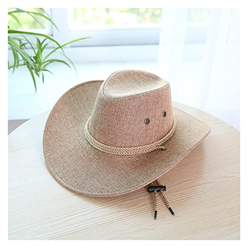 Chapeau de soleil masculin léger avec grand bord pour protection plage et extérieur