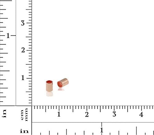 14Kt Rose Gold Filled 2x3mm Crimp Tubes 1.4mm Inside Diameter - 50pcs (4538)/1