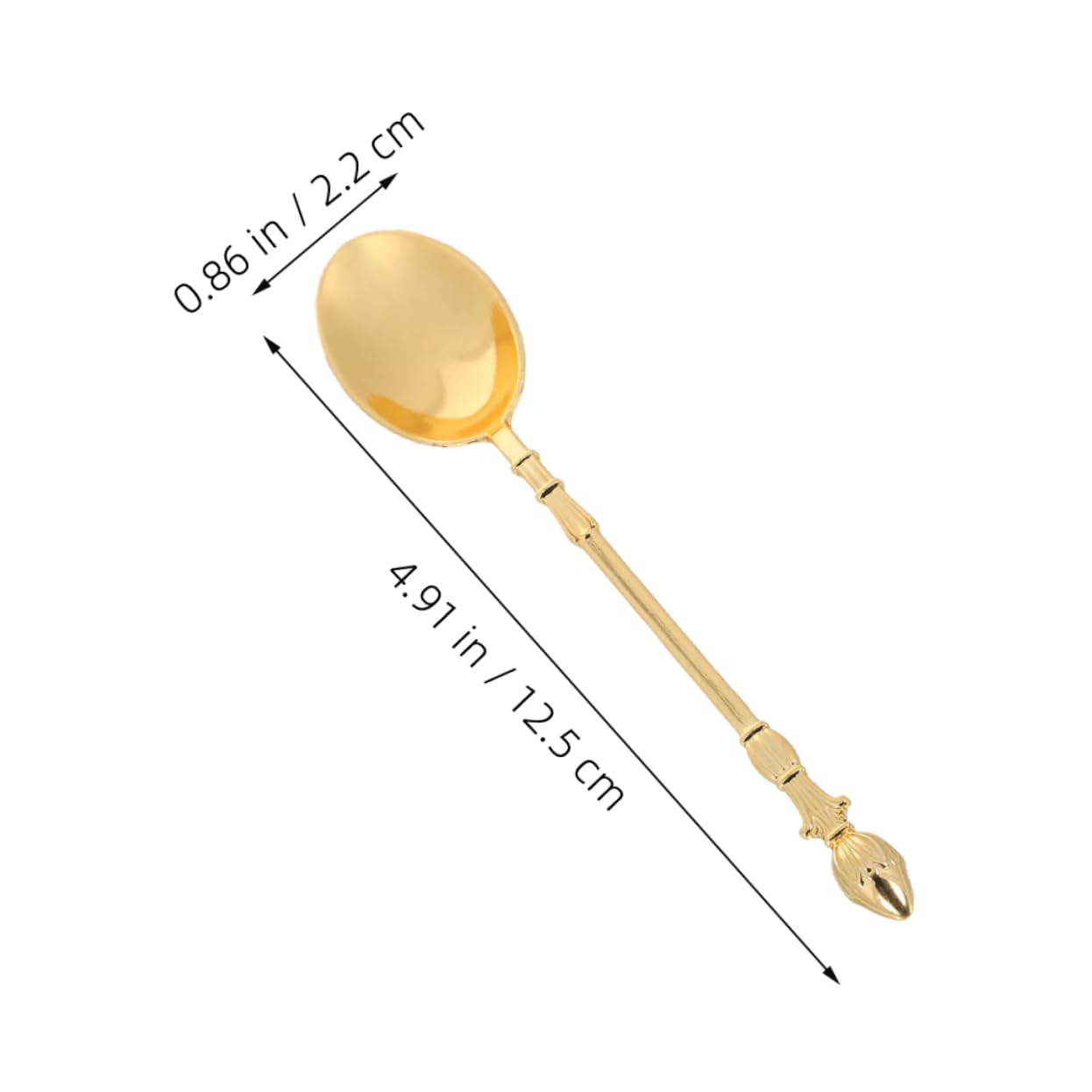 OUNONA 2Pcs Cute Small Teaspoons for Coffee Ice Cream Yogurt Jam Kitchenware for Home Parties