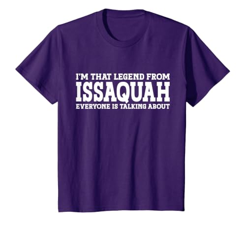 Issaquah Hometown WA Washington Home Roots City Issaquah T-Shirt, Youth, Purple, Large