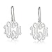 Monogram Earrings - 0.9" 925 Sterling Silver