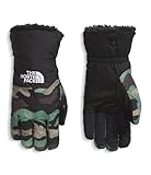 THE NORTH FACE Boys' Shasta Glove | Touchscreen Compatible, Water Repellent, Moisture Wicking, Wind Resistant, HeatSeeker Insulation, TNF Black TNF Camo Small Print/TNF Black, Medium