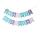 Mermaid Happy Birthday Banner - Under/Oneder the Sea Banner,mermaid Banner, Mermaid Birthday Party Decor,mermaid Photo Prop Mermaid Baby Shower Decor （first/1st Birthday)