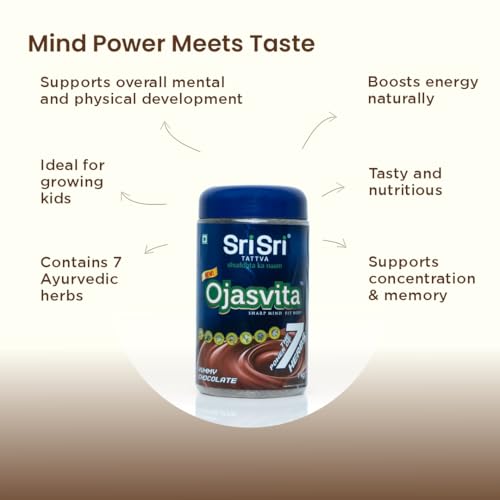 Image of Sri Sri Tattva Chocolate Ojasvita | For Sharp Mind and Healthy Body | Milk Mix | Goodness of 7 Herbs| Immunity Booster - 1kg Pet Jar