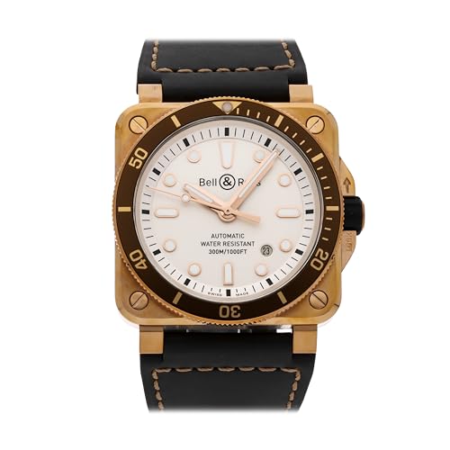 Bell & Ross BR-03 Automatic Silver Dial Watch BR0392-D-WH-BR/SCA (Pre-Owned)