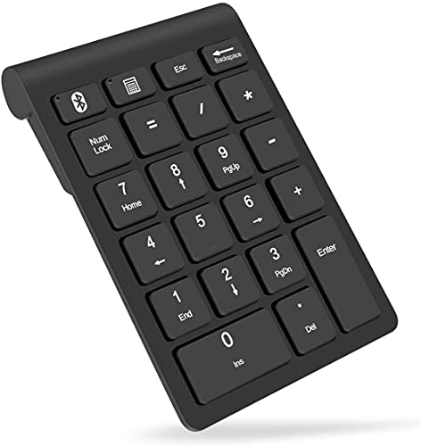 KGK Wireless Number Keypad, 2.4G Portable Mini USB Numeric Pad 22 Keys Financial Accounting Keyboard Extensions for Laptop, PC, Desktop, Surface Pro, Notebook