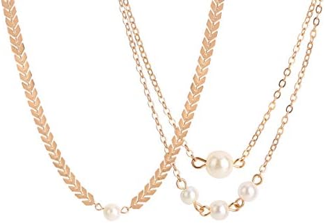 Chain Necklace with Artificial Pearl 