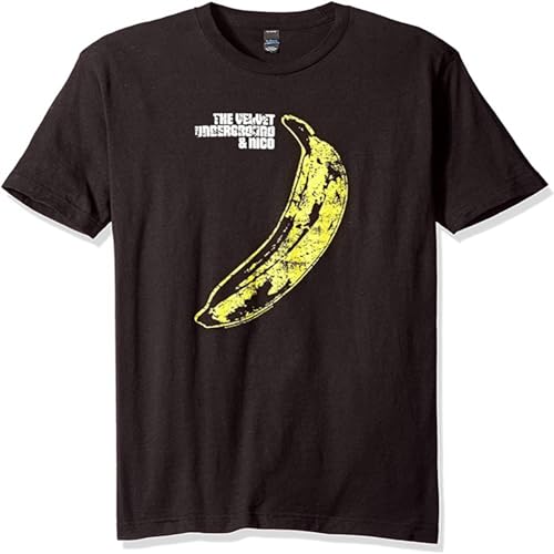 Photo de Men's Velvet Underground Distressed Banana Short Sleeve Jersey T Shirt Black XXL