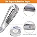 Yeshom Lead Tape Golf, 2 Grams Per Inch Weighted Lead Tape, Add Swing Weight Self Adhesive Tape for Golf Clubs Pickleball Paddle Tennis Racket Fishing，1/2