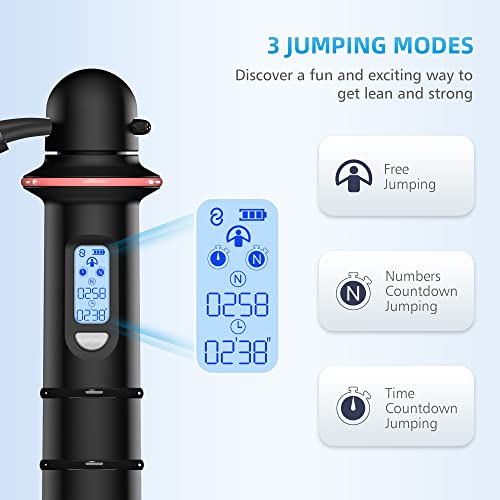 Comfier Smart Jump Rope For Fitness, Jumping Rope With App Data Analysis, Cordless Skipping Rope,Adjustable Ropeless,Weighted Jump Rope For Workout,Exercise For Men, Women,Home Gym #TOP2