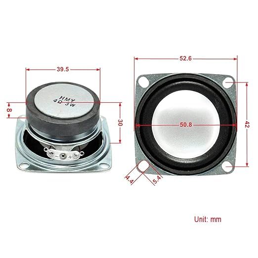 Image of SP Electron 2 inch 4Ohm 3W Full Range Audio Speaker Stereo Woofer Loudspeaker for Arduino (Pack of 2)