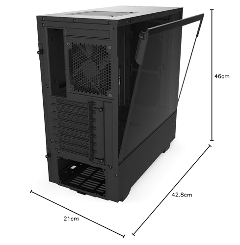 GABINETE ATX MID-TOWER - H510 BLACK - LATERAL COM VIDRO TEMPERADO - CA-H510B-B1 - NZXT