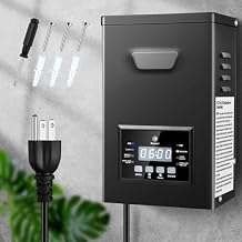 200W Low Voltage Landscape Transformer, Landscape Lighting Transformer with Photocell Sensor & Timer, 120V to 12V/15V AC Outdoor Weatherproof Transformers for Spotlights, Garden Path Light