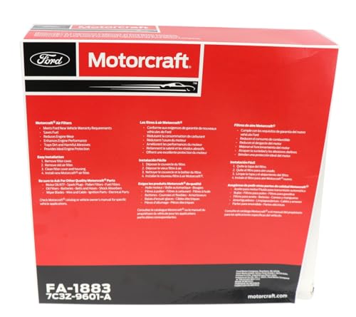Image of Motorcraft Engine Air Filter - FA-1883 (OE Replacement Part for Ford: 07-26 Expedition /09-26 F-150 /08-16 Super Duty (F-250 /F-350 /F-450 /F-550) and Lincoln: 09-14 Mark LT /07-26 Navigator Vehicles)