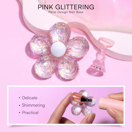 Image of Makartt Nail Stand for Press On: Nails Display Holder Holo Pink