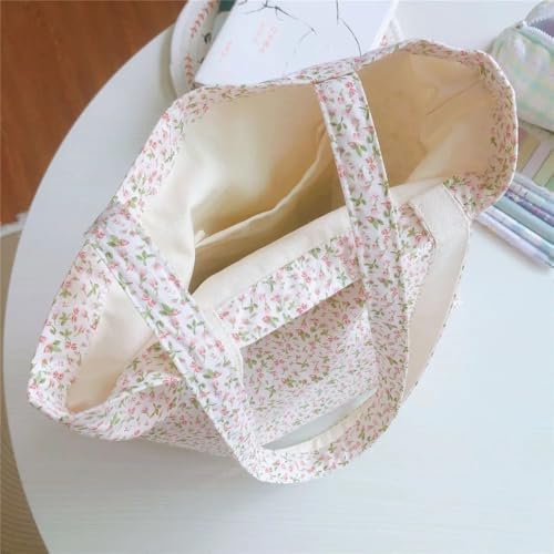 Floral Print Shoulder Bags Canvas Handbags Women4