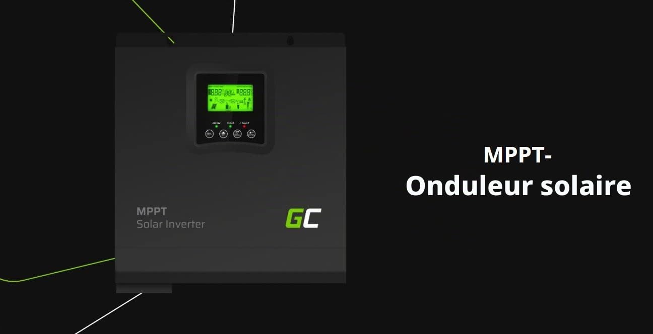 Green Cell 3000W/6000W 3kW 24V 230V Solaire Convertisseur Inverter Onduleur sinusoïdal Off Grid Power Inverter avec régulateur de Charge MPPT Pur sinusoïdal Transformateur