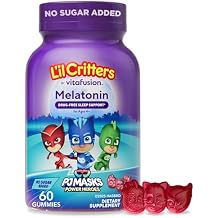 Lil Critters PJ Masks Melatonin Gummy Supplements, 60 Gummies