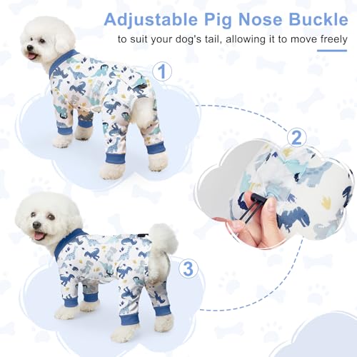 image for Bienbee Dog Pajamas, 4 Pack Dog Recovery Suit Shedding Suit Cute Soft 