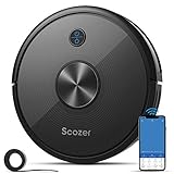 Robot Vacuum, SCOZER Self-Charging Robotic Vacuum Cleaner, 2200Pa Super-Strong Suction, Wi-Fi & Alexa Control, Boundary Strips, Multiple Cleaning Modes Vacuum Best for Pet Hair Carpets Hard Floor