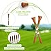 FINGER TEN Golf Tees Wood 3 1/4 2 3/4 Inch Value 50/120 Count, Durable Tees with Bright Colored Stripes for Consistent Height, 70mm 83mm Long Tees Ideal for Golfers (Brown&Gold, 2 3/4 Inch(120 Pack))
