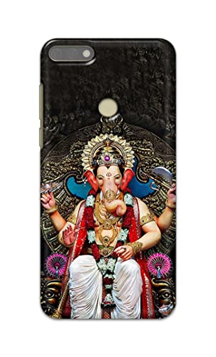 Image of PRINTFIDAA Lord Ganesh Bappa Moriya Printed Designer Hard Back Case Cover for Honor 7C / Huawei Y7 Prime (2018) / Huawei Y7 (2018) / Nova 2 Lite -(SF) MVN1010
