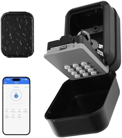 Smart Schlüsselbox, Schlüsseltresor mit Zahlencode Aussen, Wasser...