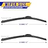 13" 13" Front Windshield Wiper blades Replacement for Alfa Romeo Spider 1969-1970,Jeep Wrangler 1997-2006,Porsche 911 1978-1994,Premium All-Season Replacement Automotive Windshield Wipers #1