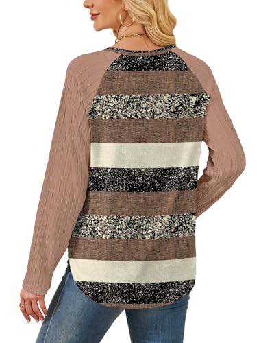 Image of SAMPEEL Sweatshirt for Women Long Sleeve Shirts Crewneck Sweaters Fall Fashion Outfits 2025 Trendy Tunic Tops Plus Size