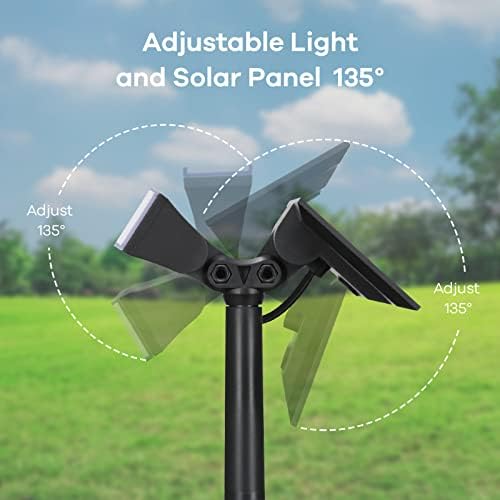 Linkind Solar Garden Lights,54-LED Solar Spot Lights Outdoor, RGB Solar Powered Wall Washer Lights Waterproof,Adjustable,Auto On/Off for Christmas Decor Pathway Tree Wall Garden Building 2 Pack
