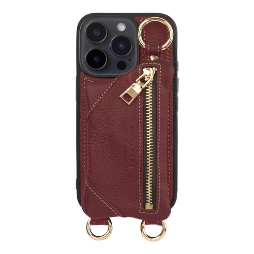 HANATORA for iPhone 16Pro �P�[�X �V�����_�[ �{�v ���{�� �ϏՌ� �X�}�z�P�[�X �X�}�z �V�����_�[�X�g���b�v �t�� �t�@�X�i�[ �X�}�z�V�����_�[ �J�o�[ �J�[�h ���[ ���K���� ���b�h BPCJP-16Pro-Red