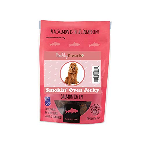 Image of Healthy Breeds Cocker Spaniel Smokin' Oven Salmon Recipe Jerky Dog Treats - Real Salmon is The First Ingredient - 4 oz