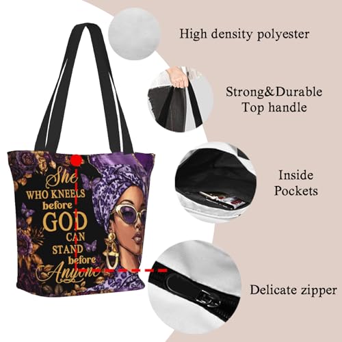 Bolso Tote para Mujer con Cierre y Diseño Cristiano miniatura 2